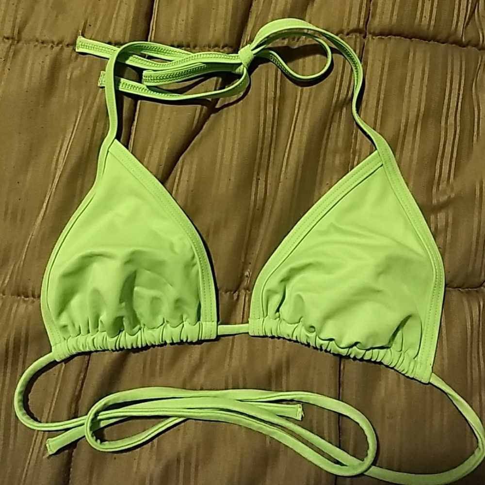 DONATED Victoria's Secret string bikini top lime green